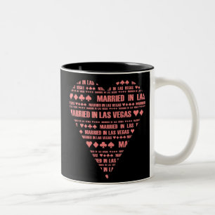 Black and Red Married in Las Vegas mug