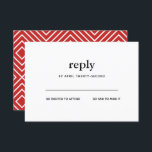 Black and Red Modern Bar Mitzvah Invitation Reply<br><div class="desc">This trendy insert card features bold lettering on the front and a modern pattern on the back.  Add your text using the template form.  Change the font,  layout and colours using the Customize feature.</div>