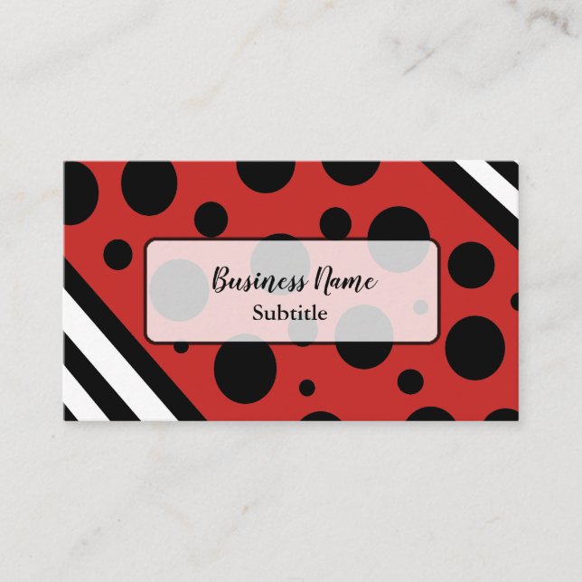 Black and Red Modern Business Cards (Front)