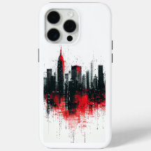 Black and Red Modern Cityscape