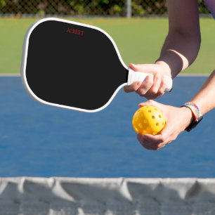 Black and Red Personalized Pickleball Paddle