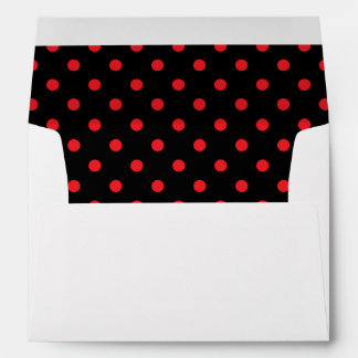 Black and Red Polka Dots Envelope