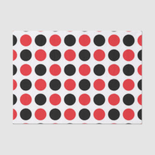 Black and Red Polka Dots Tissue Paper