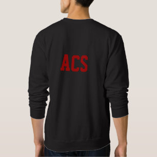 Black and Red School Colours and Letters Sweatshirt