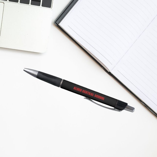 Black and Red School Name Colours Pen (In Situ)