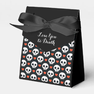 Black and Red Skull Favor Box