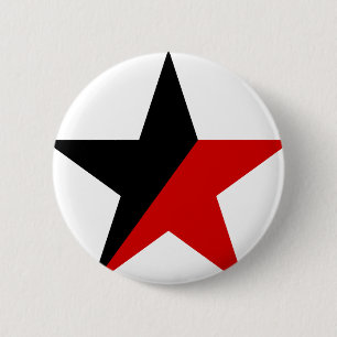 Black and Red Star Anarcho-Syndicalism Anarchism 2 Inch Round Button