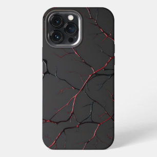 Black and Red Veins iPhone 13 Pro Max Case