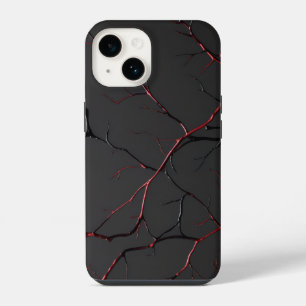 Black and Red Veins iPhone 14 Case