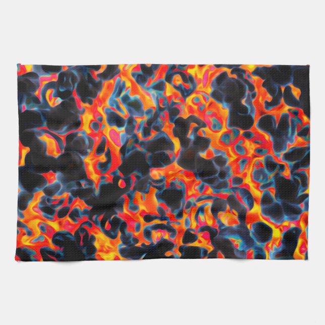 Black and Red Yellow Kitchen Towel (Horizontal)