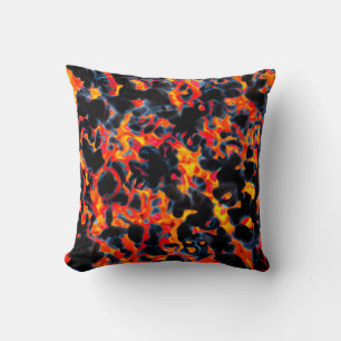 Black and Red Yellow Throw Pillow
