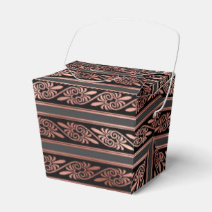 Black and Rose Gold Favor Box