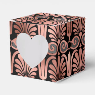 Black and Rose Gold Favor Box