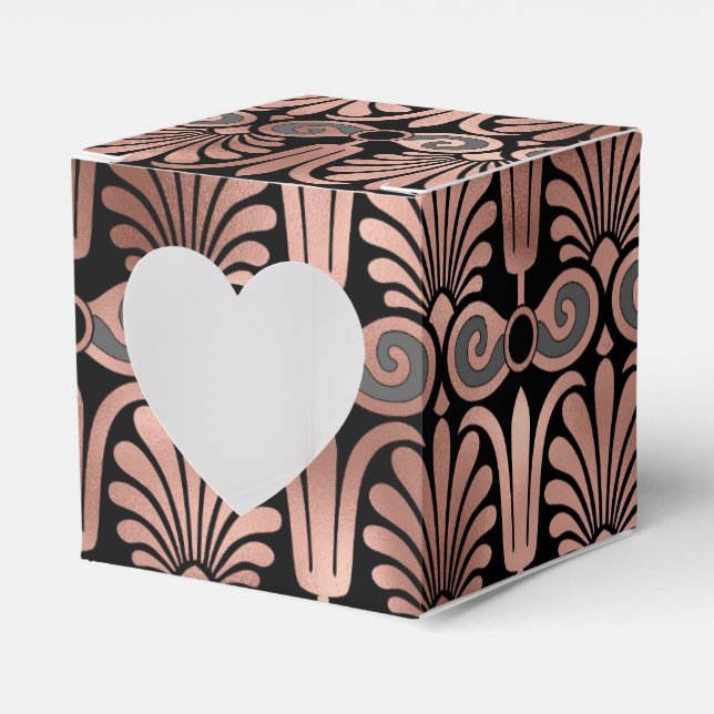 Black and Rose Gold Favor Box (Front Side)
