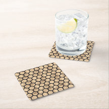 Black and rose gold honeycomb graphic pattern