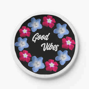Black and rose variety model paper plate