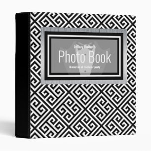 Black and silver bachelor party custom 3 ring bind binder