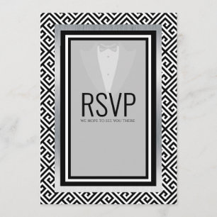 Black and silver bachelor party custom menu