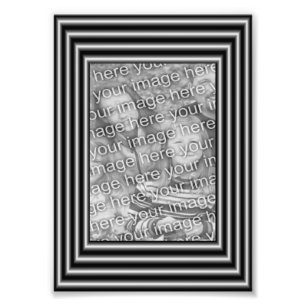 Black And Silver Border Frame Template Photo Print