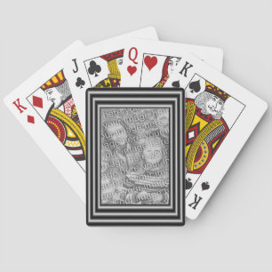 Black And Silver Border FramePhoto Template  Playing Cards