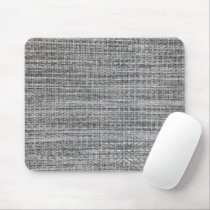 Black and Silver Canvas Texture Mouse Pad