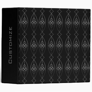Black And Silver Deco Binder