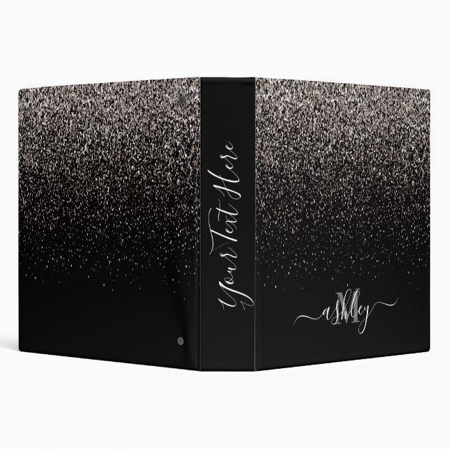 Black and Silver Glitter Binder (Background)