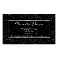Black and Silver Glitter Sparkle Glitter Stars