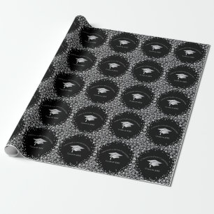 Black and Silver Graduation Wrapping Paper