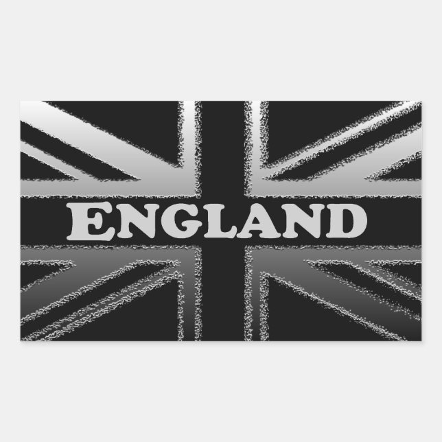Black and Silver Gray Union Jack Flag Cases Sticker (Front)