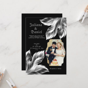 BLACK AND SILVER INVITATION