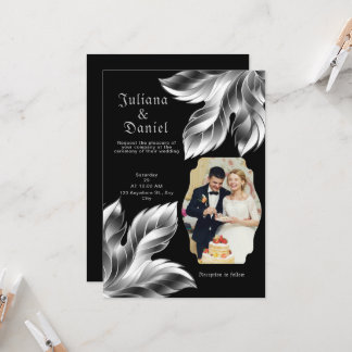 BLACK AND SILVER INVITATION