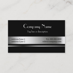 Black and silver Metallic Business Card Templates