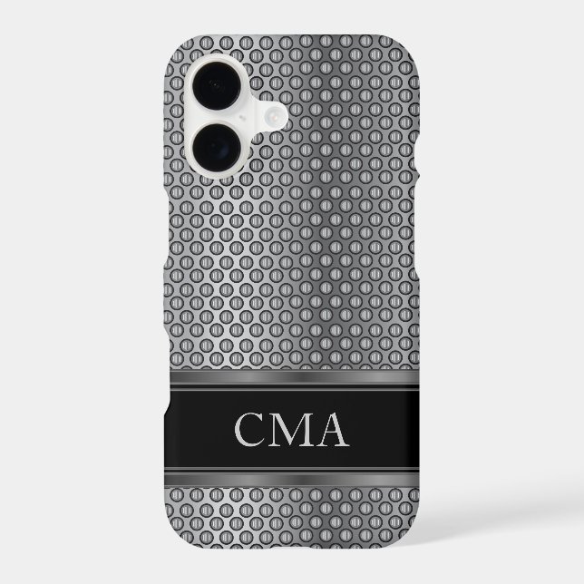 Black and Silver Metallic Mesh | Monogram (Back)