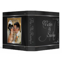 Black and Silver Ornate Wedding Album
