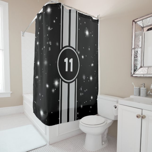 Black and Silver Racing Stripes Starlight (In Situ)
