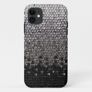 Black and Silver Rhinestone Glitter iPhone 5 Cover