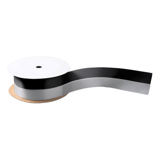 Black and Silver Ribbon Satin Ribbon