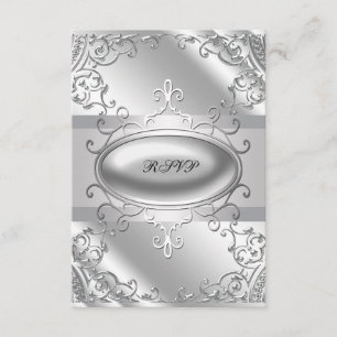 Black and Silver RSVP Card