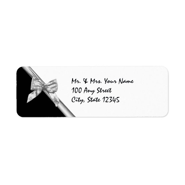Black and Silver Satin Ribbon (Front)