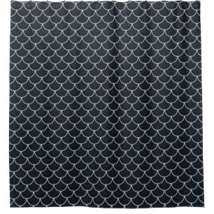 Black and Silver Scalloped Scale Pattern