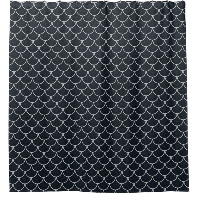 Black and Silver Scalloped Scale Pattern (Front)