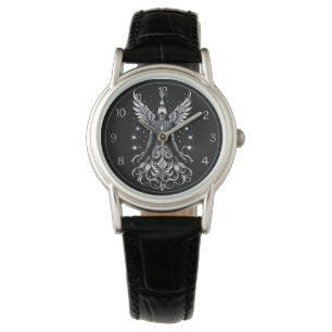 Black And Silver Tattoo Angel Watch