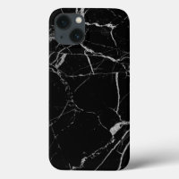Black and Silver Vein Marble
