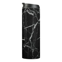 Black and Silver Vein Marble