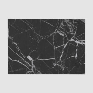 Black and Silver Vein Marble Tissue Paper