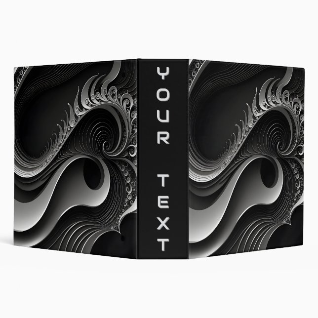 Black and Silver Waves Binder (Background)
