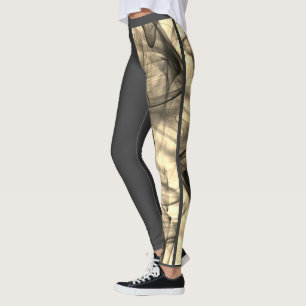 Black and Smoked Shadows Modern Unique Halloween Leggings