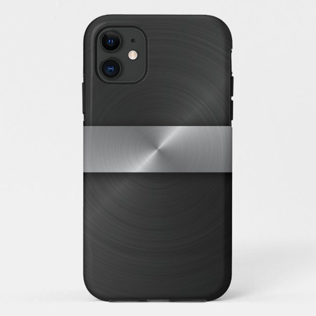 Black And Steel Case-Mate iPhone Case (Back)