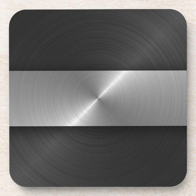Black And Steel Coaster (Front)